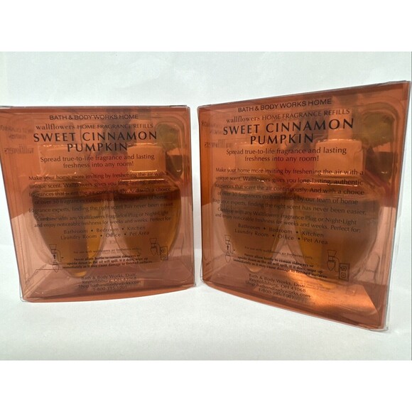 4 Bath & Body Works Sweet Cinnamon Pumpkin Wallflowers Home Fragrance Refill NEW - Picture 3 of 3